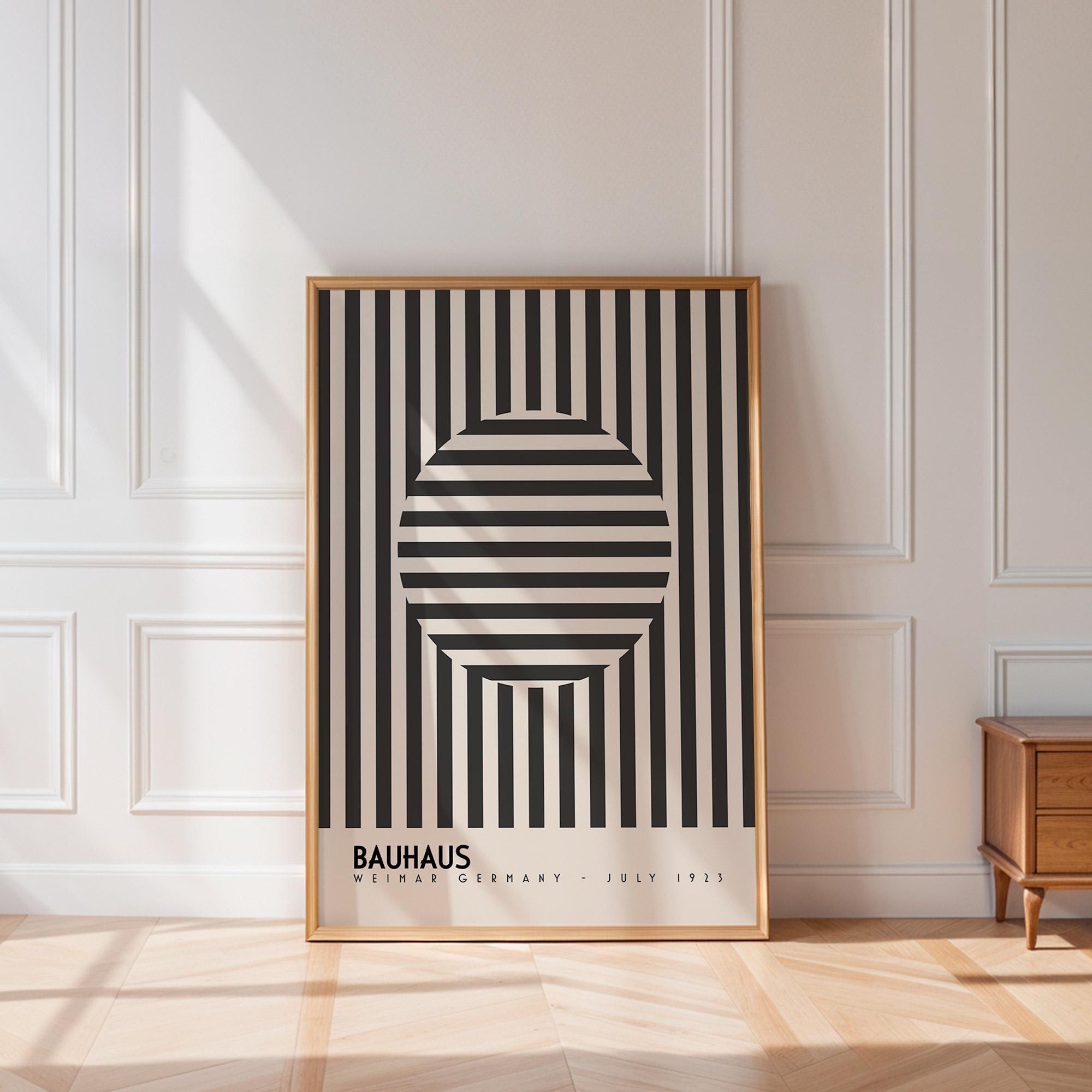 Modern Bauhaus Poster – Abstract Black Stripes Art Print - Etsy