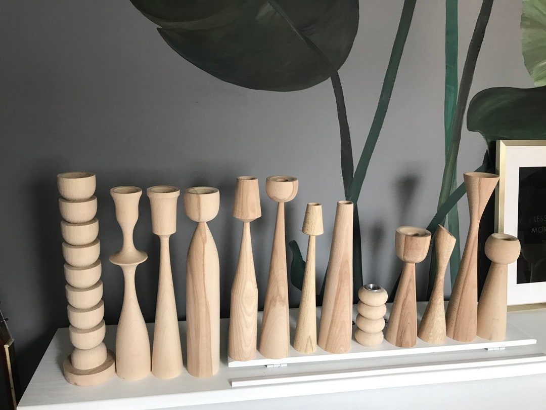 Wholesale Wood Candle Holders Set 30 Etsy