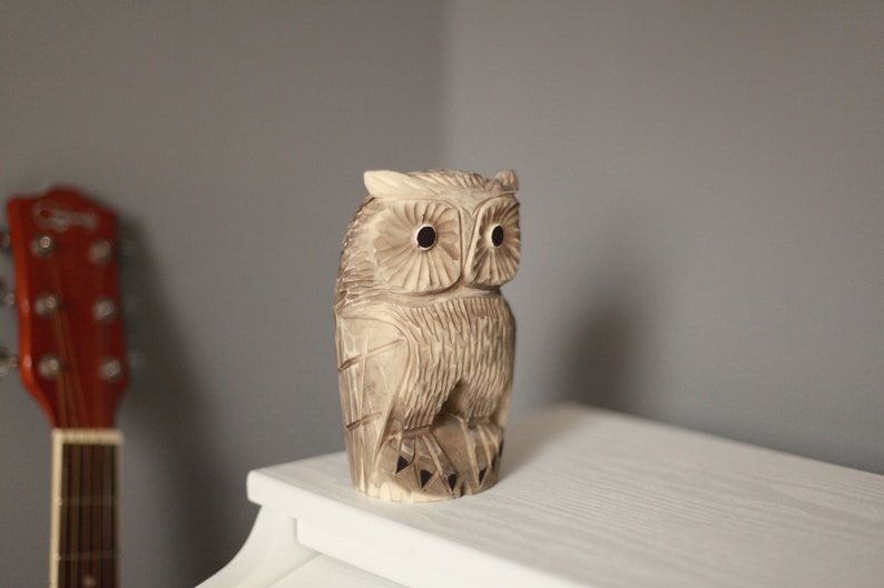 Owl - Hand Carved Kadam Wood Sculpture