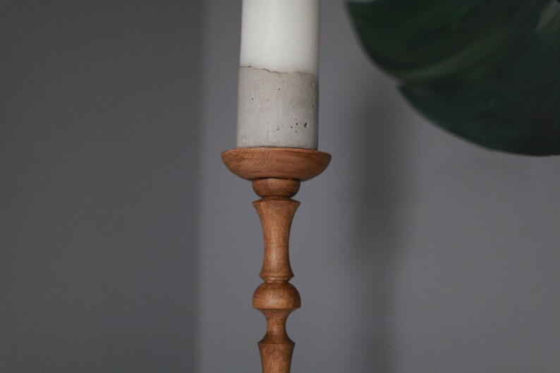 Wooden Candlestick Holder - Thumbnail 2