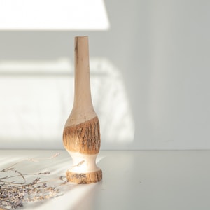 wood vase home decor handmade vase birthday gift, gift for her, anniversary gift, wedding gift carved vase unique gift