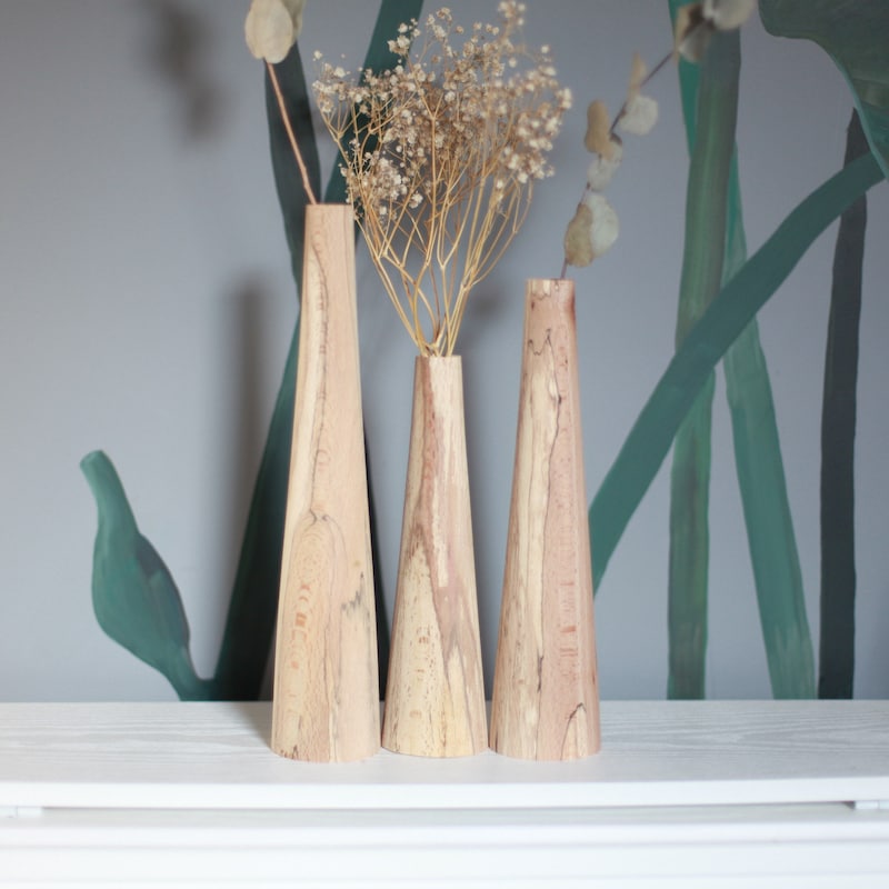 Rustic Wood Vase - Etsy