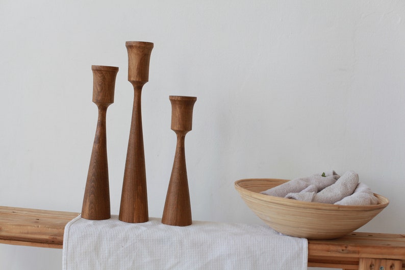 wooden candlesticks wedding decor birthday gift party candlesticks candlesticks taper candlesticks primitive holder wooden candle holder image 10