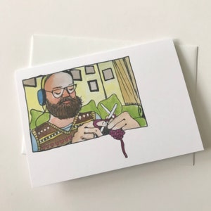 Tarjeta de felicitación - Fair Isle Knitter en Zoom