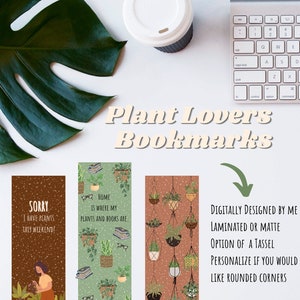 Plant and Book Lovers Bookmarks | Funny Plant Bookmarks for Plant Moms