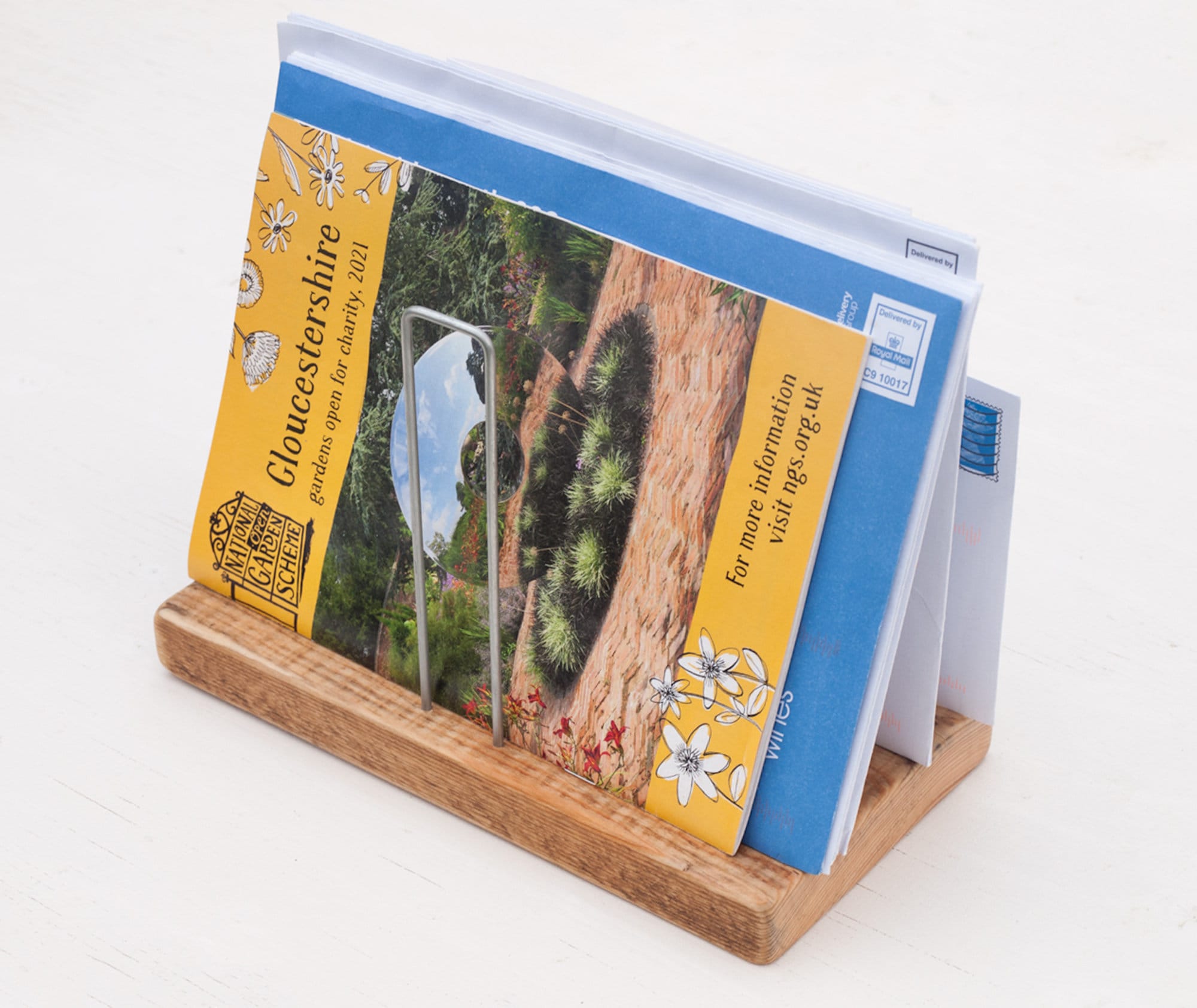 Letter Rack Post Organiser Envelope Stand With Rustic Wood Etsy Ireland