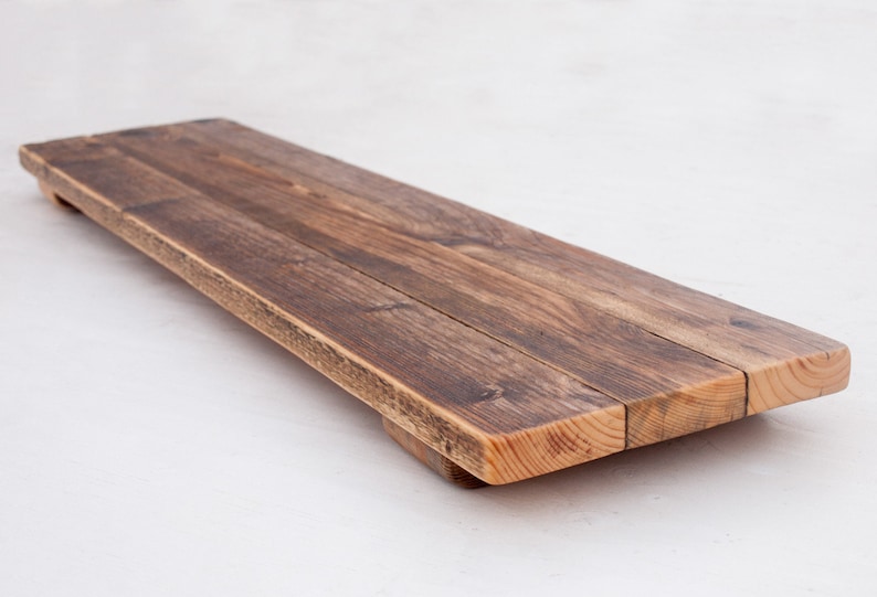 Rustic Wood Serving Board Platter Tray for Drinks, Food, Grazing, Nibbles Service or Display for Home, Party Event, Wedding Table Decoration image 1