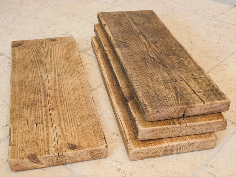 Reclaimed Rustic Shelf Boards with Heavy Duty Metal Wall Etsy