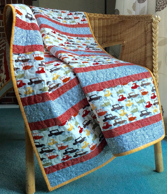 Handmade Baby Quilt and Travel Blanket ready to ship!