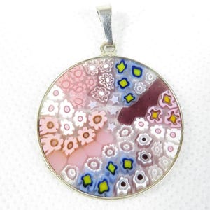 Millefiori Murrina Murano glass pendant