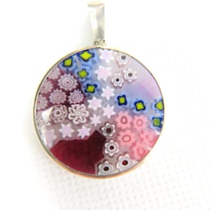 Millefiori Murrina Murano glass pendant