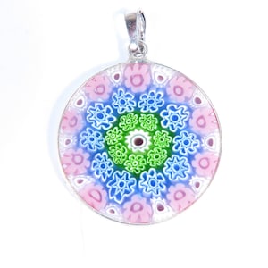 Millefiori Murrina Murano glass pendant