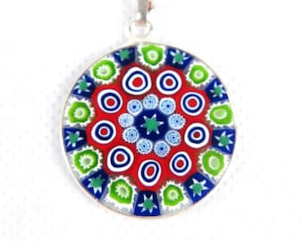 Millefiori Murrina Murano glass pendant