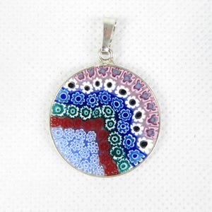 Millefiori Murrina Murano glass pendant