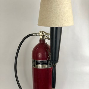 American LaFrance Fire Extinguisher Table Lamp Perfect Firefighter Gift Home Office or Mancave Decor Handmade Custom Lamp image 1