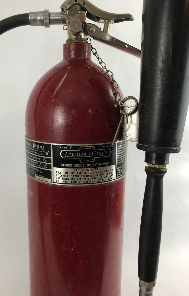 American LaFrance Fire Extinguisher Table Lamp Perfect Firefighter Gift Home Office or Mancave Decor Handmade Custom Lamp image 5