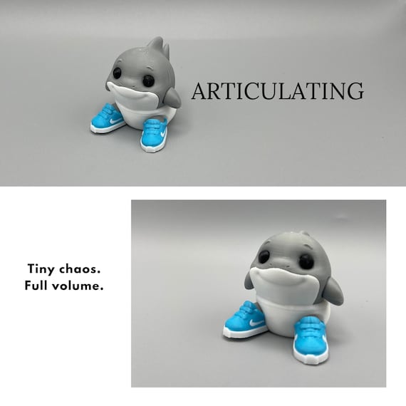 Baby Tralalero Tralala – Mini Shark Sneaker Figure | Italian Brain