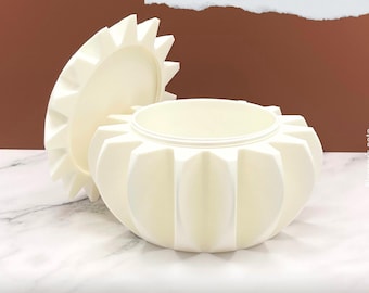 3D Printed Storage Container: Modern Minimalist Desk Organizer, Custom Colors