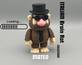 Matteo Italian Brain Rot Collectible Figure: 3D Printed Shelf Decor