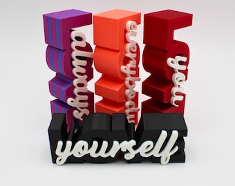 Love Desk Decor – Choose Your Word, Shelf Statement in Multiple Sizes