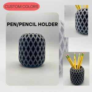 Modern Pencil Holder | Minimalist Desk Organizer | Custom Colors Available | High-Detail PLA Office Decor-ATILA