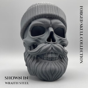 Captain Coldjaw Skull Decor – Nautische Pirat Gothic Statue | 3D-gedruckt in geschmiedeten Schleierfarben | Halloween Kunst