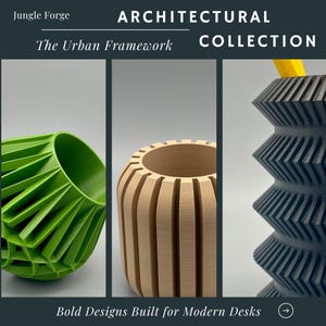 3D Printed Pencil Holder: Modern PLA Desk Organizer, Custom Colors