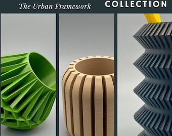 Pencil Holder: Modern PLA Desk Organizer, Custom Colors