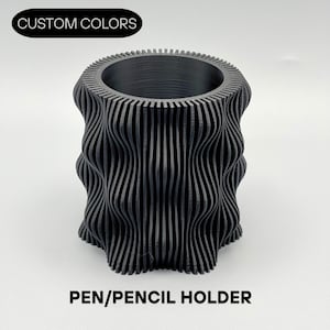 Modern Pencil Holder | Minimalist Desk Organizer | Custom Colors Available | High-Detail PLA Office Decor-MUXEL