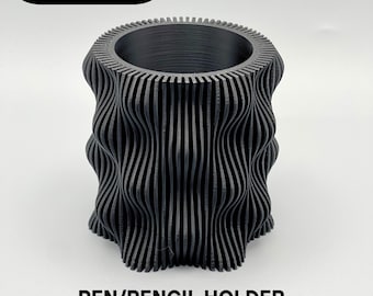 Modern Pencil Holder | Minimalist Desk Organizer | Custom Colors Available | High-Detail PLA Office Decor-MUXEL