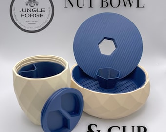 Nest Nut Bowl with Shell Catcher: Modern Snack Bowl