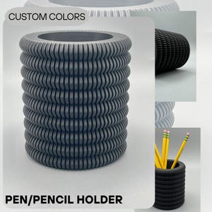 Modern Pencil Holder | Minimalist Desk Organizer | Custom Colors Available | High-Detail PLA Office Decor-LUNU