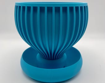 LitSea Elevated Planter – Sculptural Style with Drainage + Drip Tray