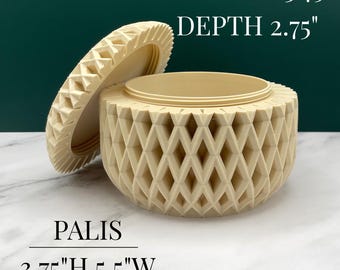3D Printed Screw-Top Storage Container: Minimalist Desk Organizer, Custom Colors