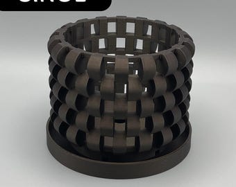 Vaso per orchidee stampato in 3D con vassoio: moderno vaso per piante da interno
