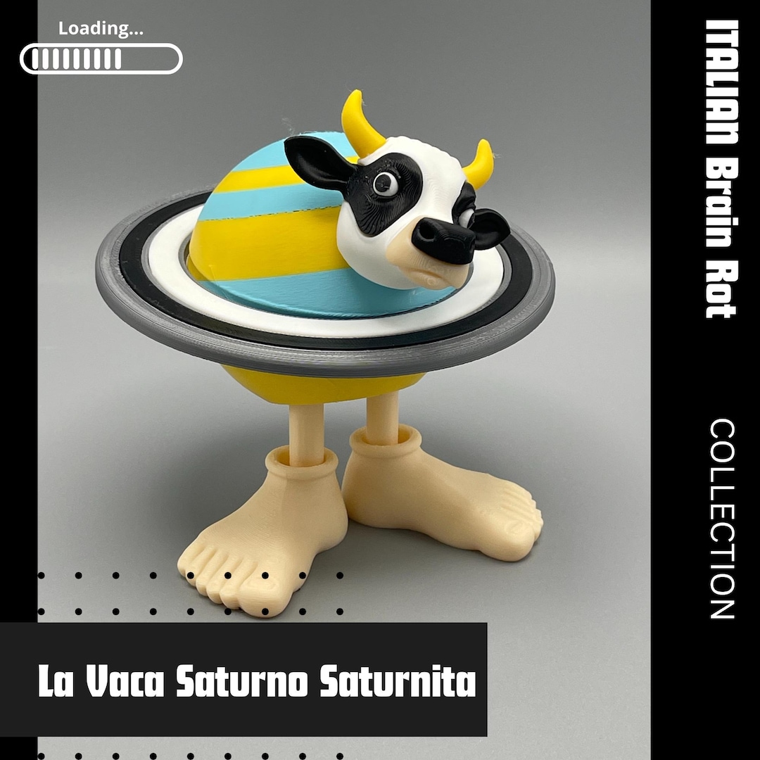関節式宇宙牛の置物：イタリアの脳腐敗コレクター向け玩具 - Etsy 日本