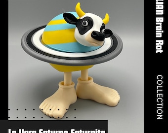 Articulated Space Cow Figurine: Italian Brain Rot Collectible Toy
