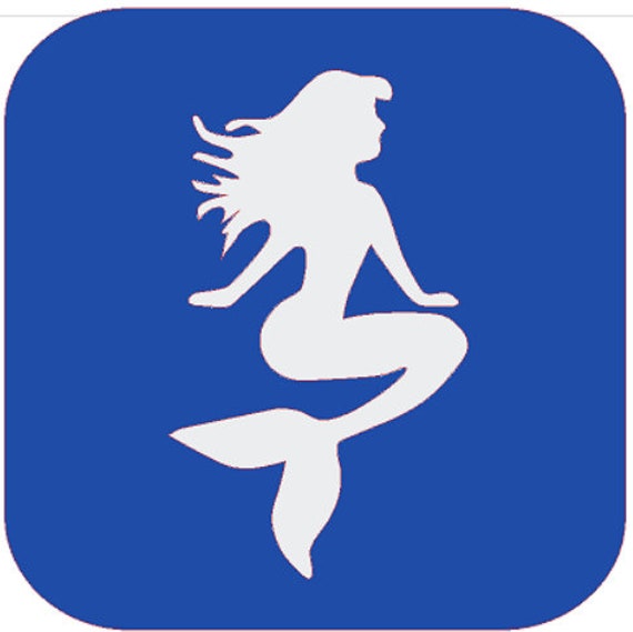 Glitter Tattoo Stencils Mermaid 2 Etsy