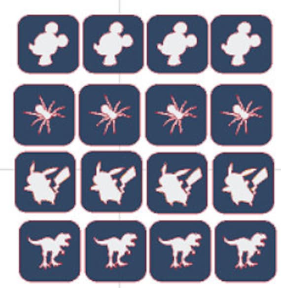 20 Mini Glitter Tattoo Stencils 1.2 Inches Etsy