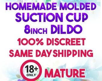 Homemade Molded Suction Cup Dildo G-spot Flexible Hands-Free Strap On Compatible Sex Toys