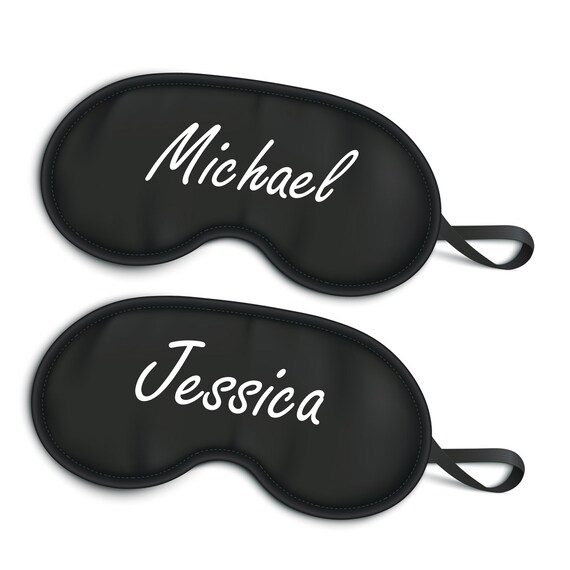 2 Personalized Sleep Masks Bridesmaid Eye Mask Etsy