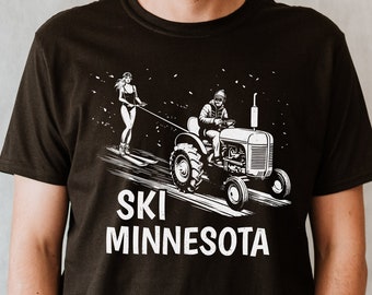 Ski Minnesota Shirt, Tractor Shirt, Funny Minnesota Shirt, Minnesota Gift, Gift for Skier, Halloween Blizzard of 91 Unisex T-Shirt