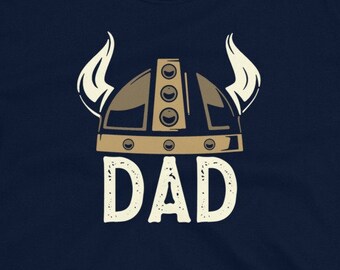 Viking Dad Fathers Day Gift Horned Norse Helmet Mens Short-Sleeve Unisex T-Shirt