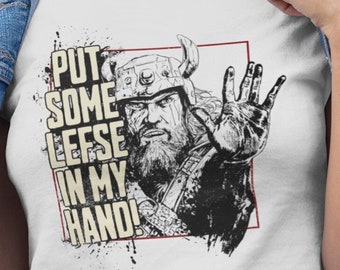 Put Some Lefse In My Hand Funny Viking Shirt Uff Da Norwegian Food Short-Sleeve Unisex T-Shirt