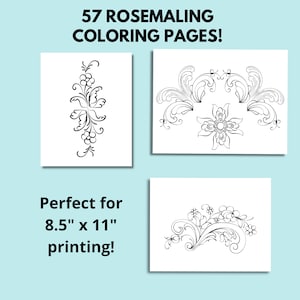 Rosemaling Printable Digital Download Coloring Book, Rosemaling ...