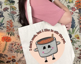 Vintage Retro Graphic Canvas Tote Bag