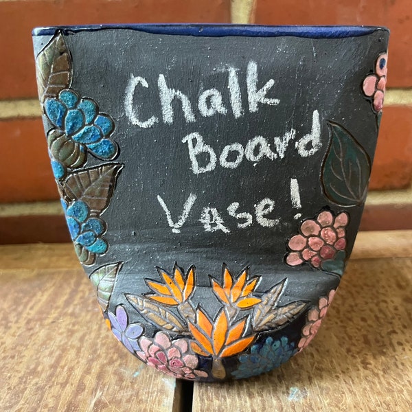 Chalkboard Vase Etsy