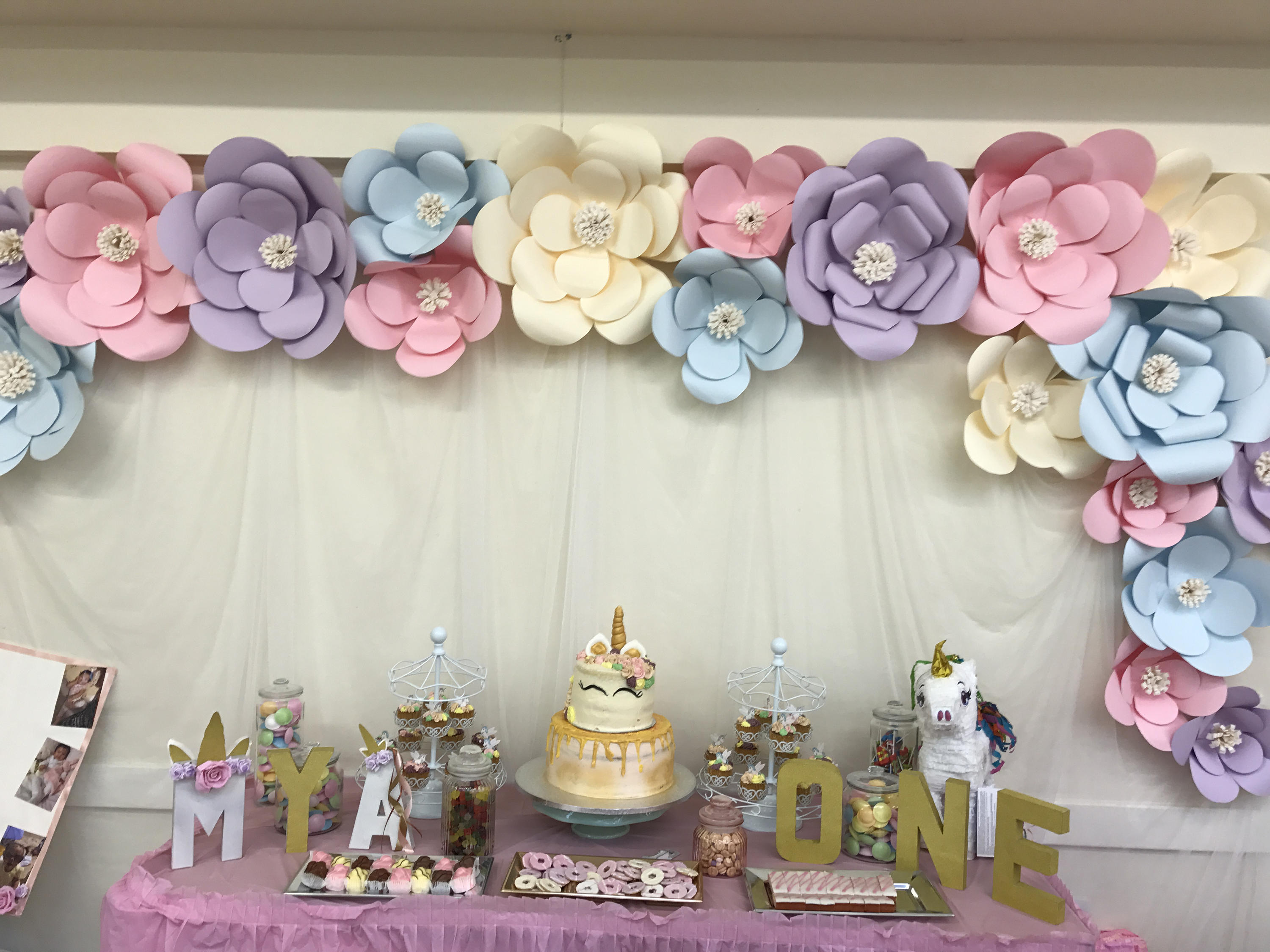 20 piece large paper flower backdrop birthday decor wall Etsy