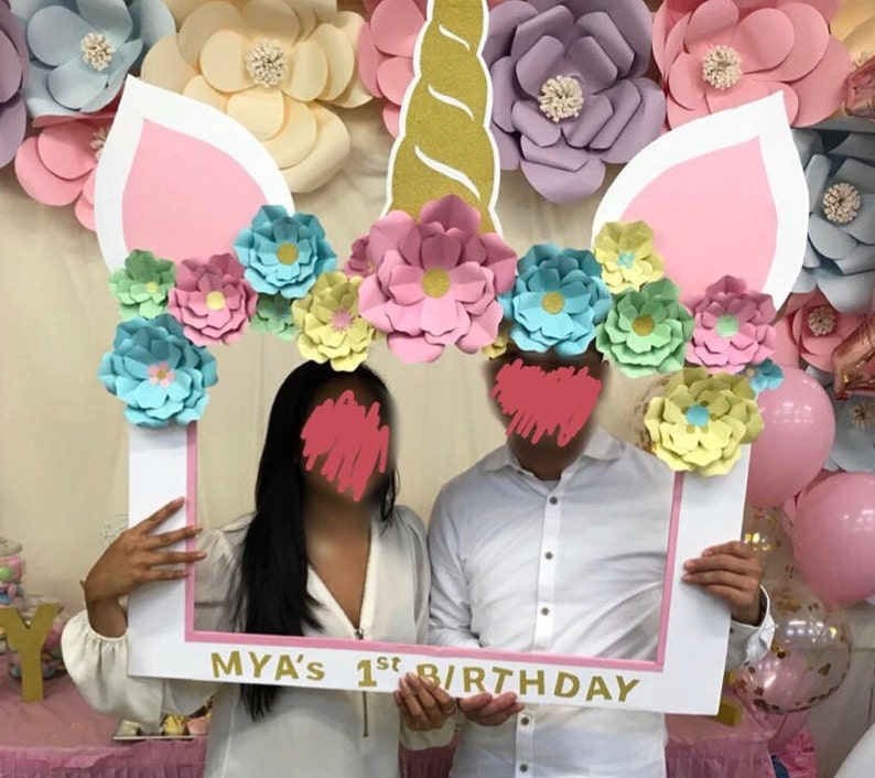 Unicorn Theme Photo Booth Frame CUSTOM Photo Booth Props Etsy
