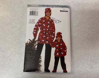 3045 Butterick Sewing Pattern Boys Girls Loose Fitting Jacket Pants Hat Size 5 6 6X